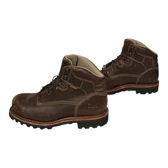 CHIPPEWA Men’s Bolville 6” Comp Toe Waterproof Met Guard Workboot Brown Size 8 - Picture 4 of 9